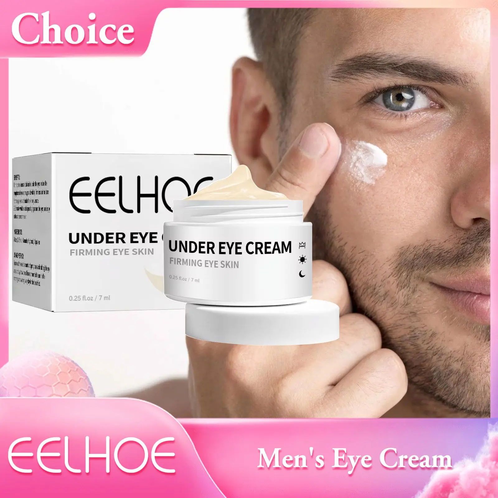 

EELHOE Eye Bags Removal Cream Anti Puffiness Fade Dark Circles Brightening Skin Moisturizing Smoothing Men's Skin Care Eye Cream