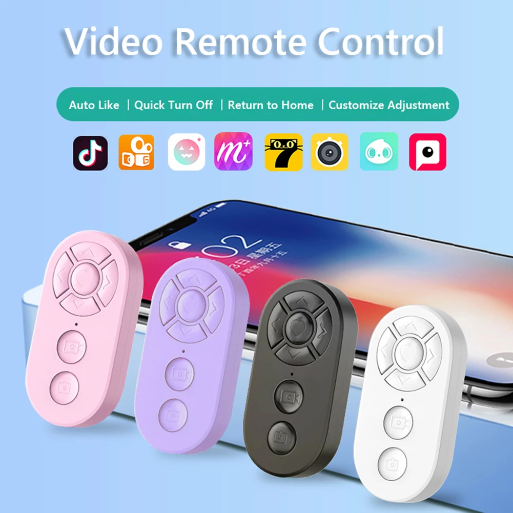 Wireless Bluetooth Mobile Selfie Lazy Instant Music Video Remote Control Mobile Phone Bluetooth Controller For Apple