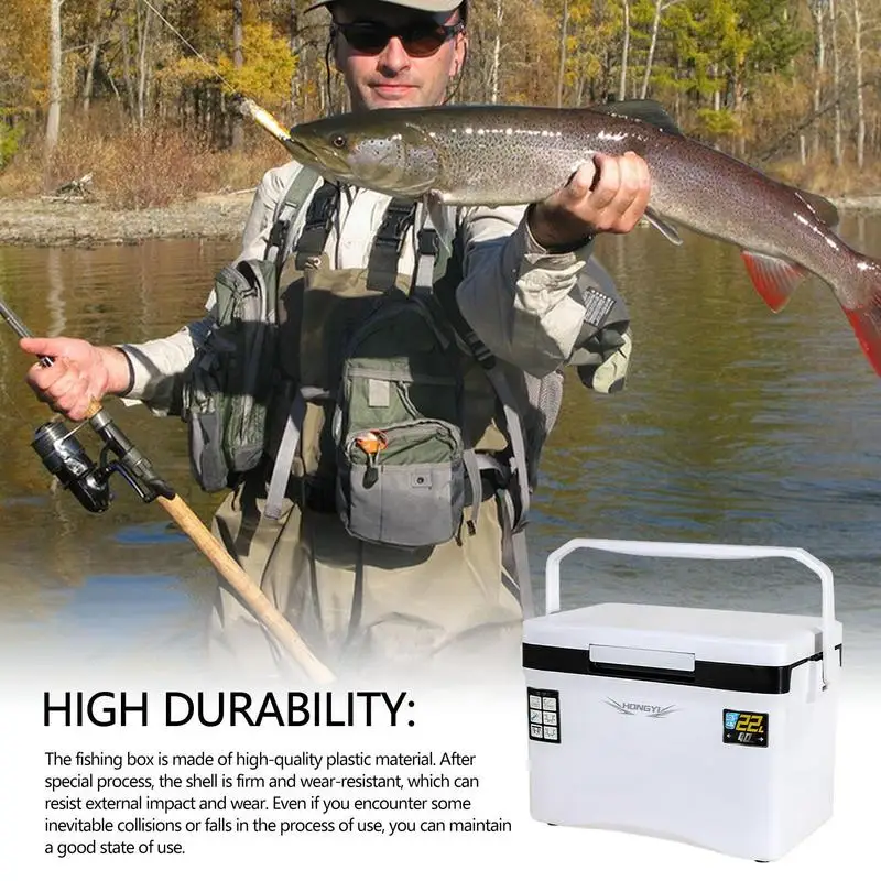 Portable Fishing Tackle Box With Carrying Handle Live Bait Cooler Box Tackle Boxes Ultra Light sea fishing insulation box