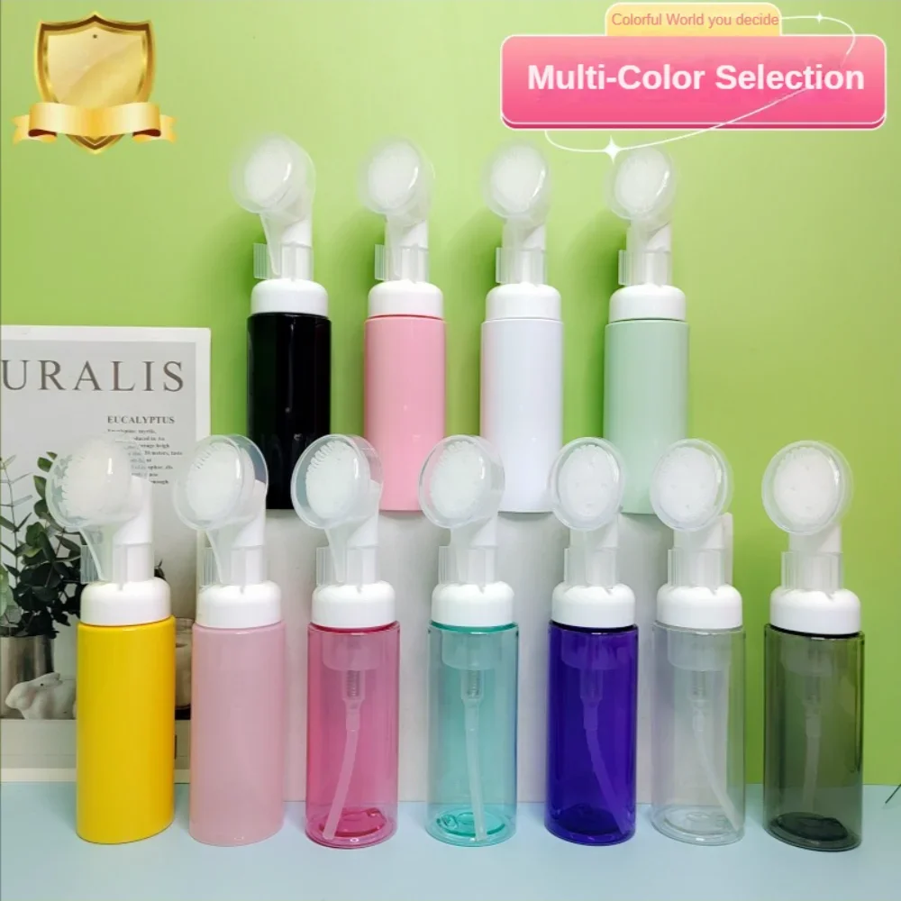 

30ML 60ML White Brush Pump Mousse Bottle Multicolor Cleansing Foam Bottle Reusable Dispenser Travel Portable Skin Care Tools