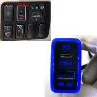 Car Dual Charger TYPE-C PD QC3.0 USB Interface Socket Adapter Phone Car Charger for Toyota Corolla Levin Prado FJ Cruiser