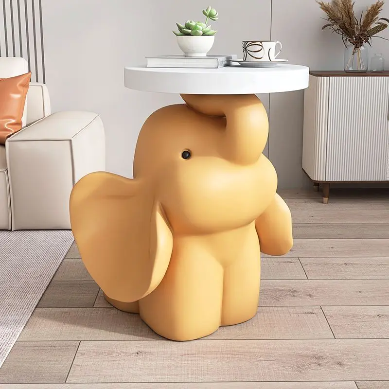 Nordic Creative Elephant Living Room Floor Decoration Home Coffee Table Sofa Tray Side Tables Housewarming Gift Furniture