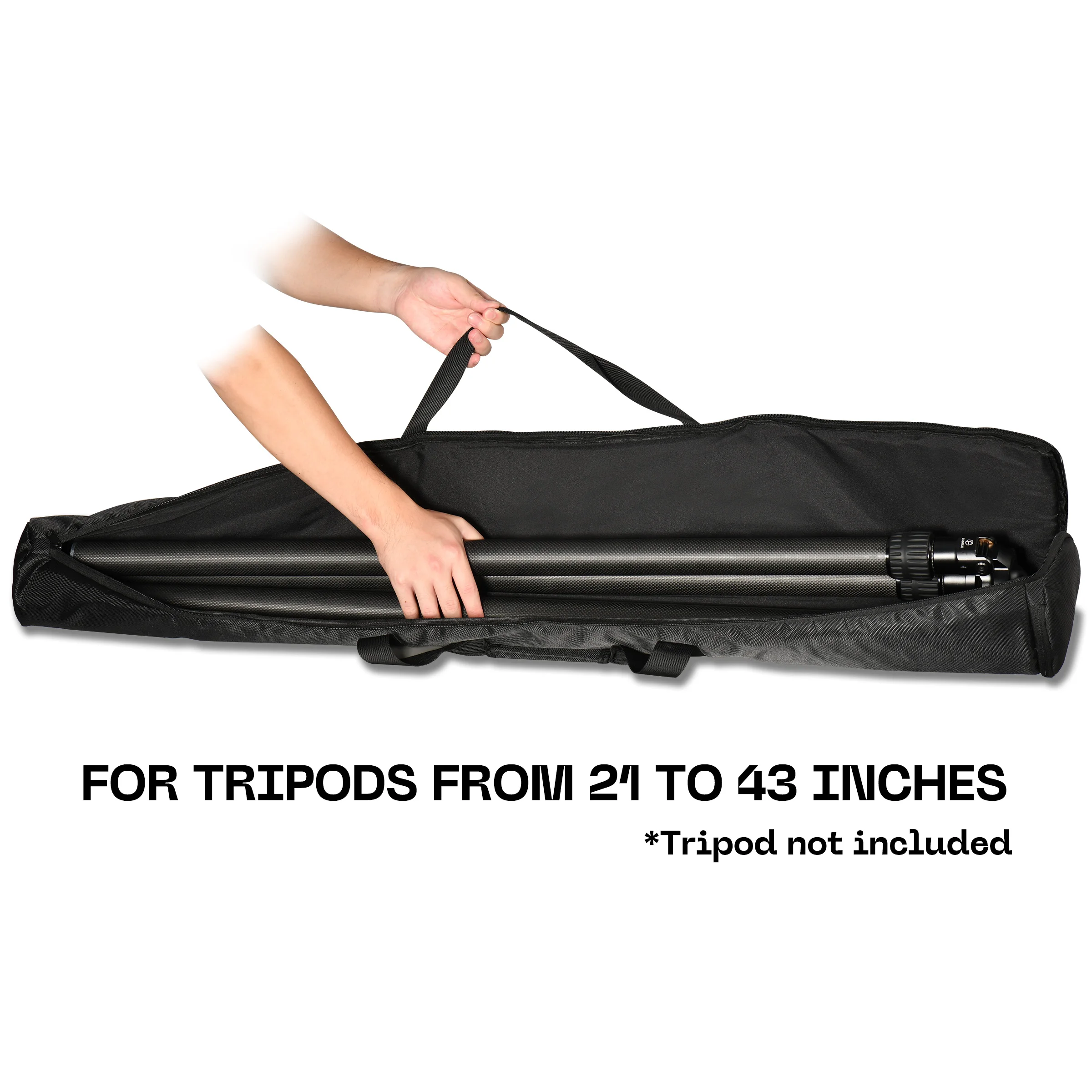 حقيبة/حقيبة يد محمولة ثلاثية القوائم من FANAUE مقاس 46.45 بوصة مناسبة لحوامل مكبر الصوت وحوامل الإضاءة وأعمدة الميكروفون - قوية ومتينة