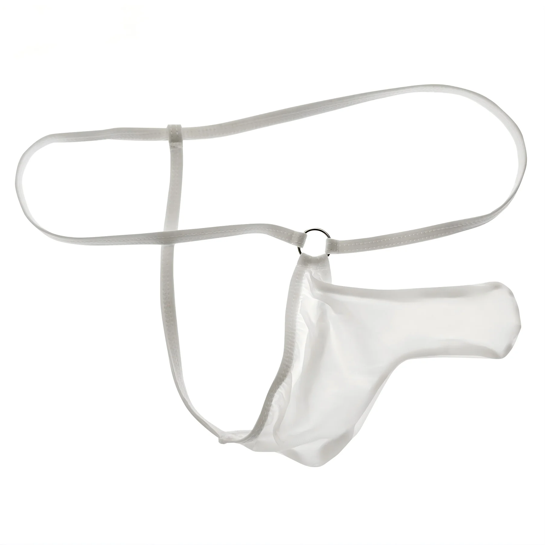 Men's Low Waist Silk Thongs G-strings Solid Color Breathable Soft Lightweight Stretch Comfort Male Underwear Daily Casual Wear