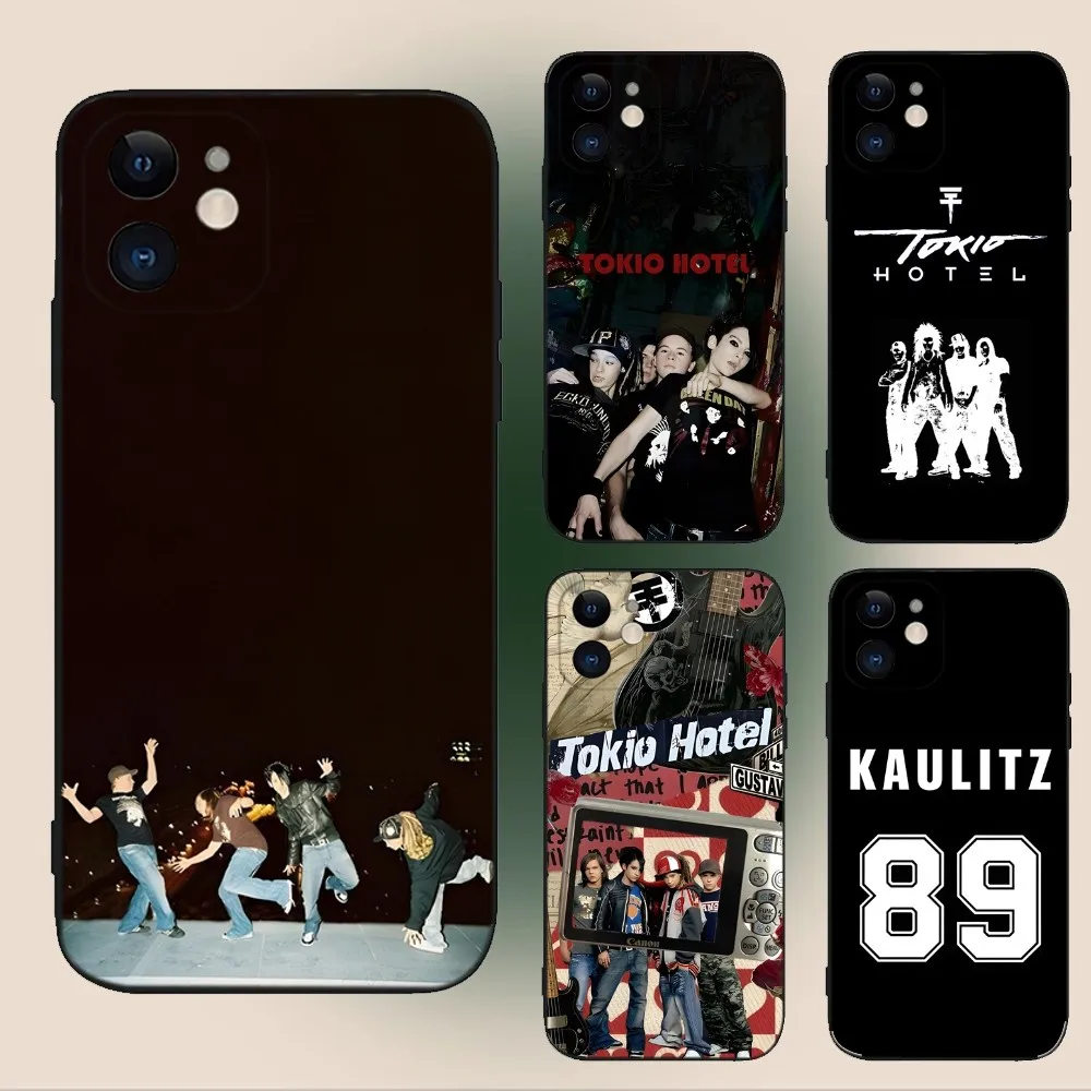 

T-Tokio Hotel Hot Band Phone Case For iPhone 15,14,13,12,11,Plus,Pro Max,XS,X,XR,SE,Mini,8,7 Soft Silicone Black Cover