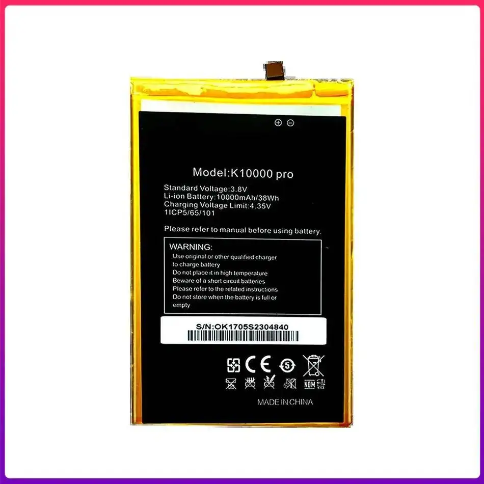 10000mAh For Oukitel K10000 Pro Environmentally Friendly Mobile Phone Battery Reliable Replacement