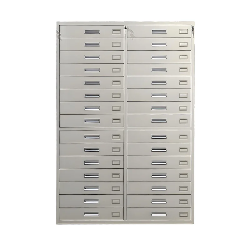 Cold-rolled steel multi-grid jewelry storage cabinet with lock anti-theft storage cabinet Layered storage display cabinet