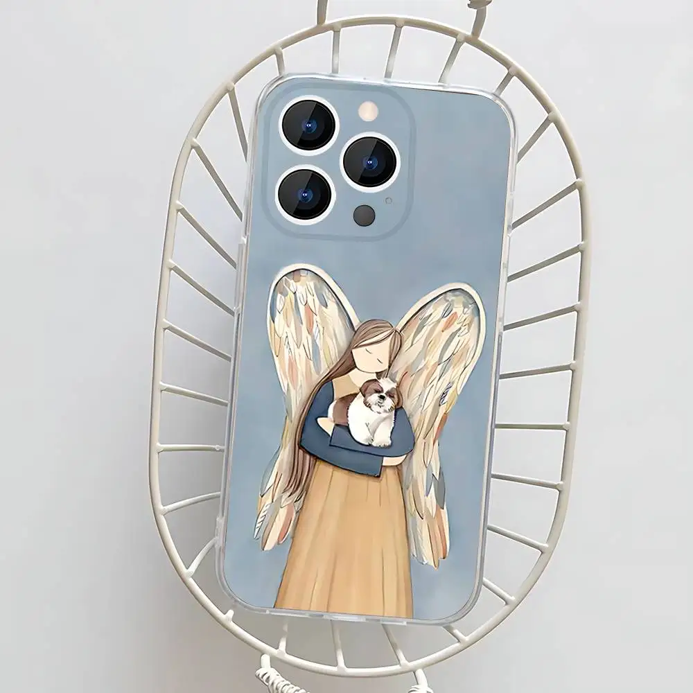 Casing Ponsel Anjing Shih Tzu untuk iPhone 17,16,15,14,13,12,11 Pro,Max,Plus,X,XS,XR,SE4,E Mini Transparan Lembut