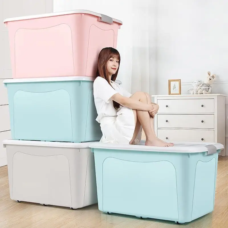 Thickened Plastic Storage Box Large Size Clothes Organizer Home Use Box Toy Arrangement Magic Box Bag Accessories