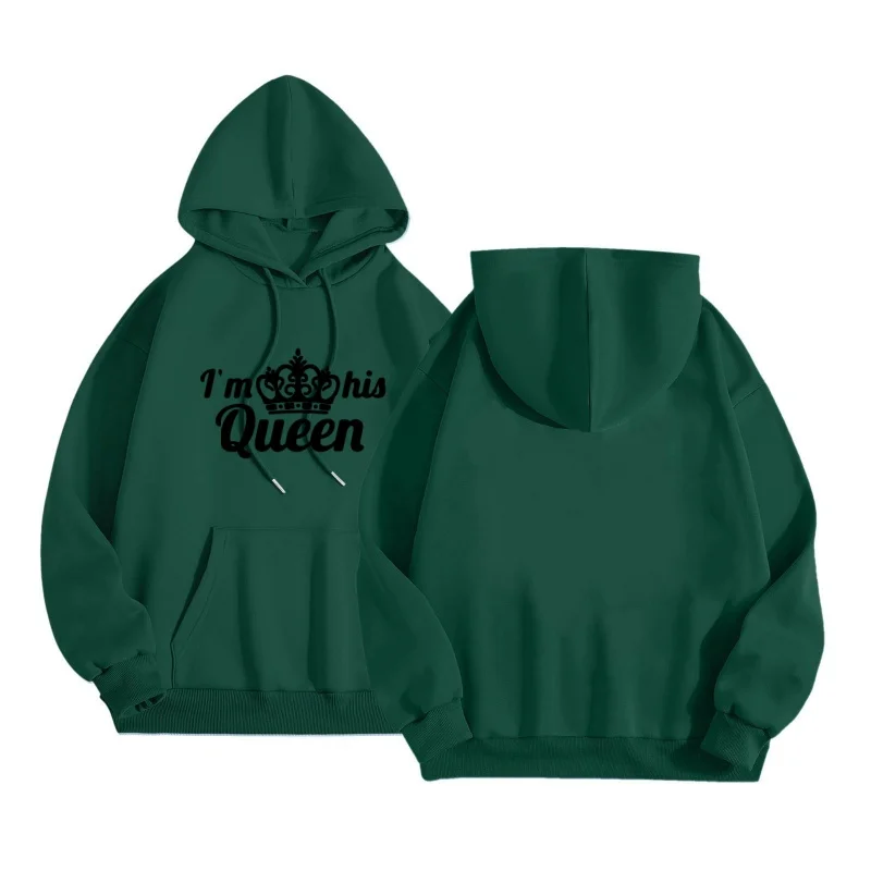 2025 autumn and winter new couple fashion sweet style fun Harajuku letter print loose casual home sports hoodie top clothing