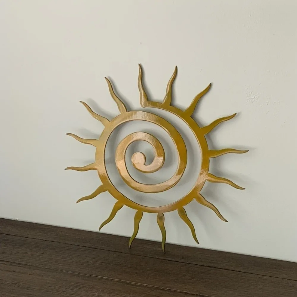 1 x antike Wandskulptur aus Metall mit Spiralstern | Verwendung im Freien, Halloween- und Weihnachtsgeschenk, Terrasse/Balkon/Neue Inneneinrichtung