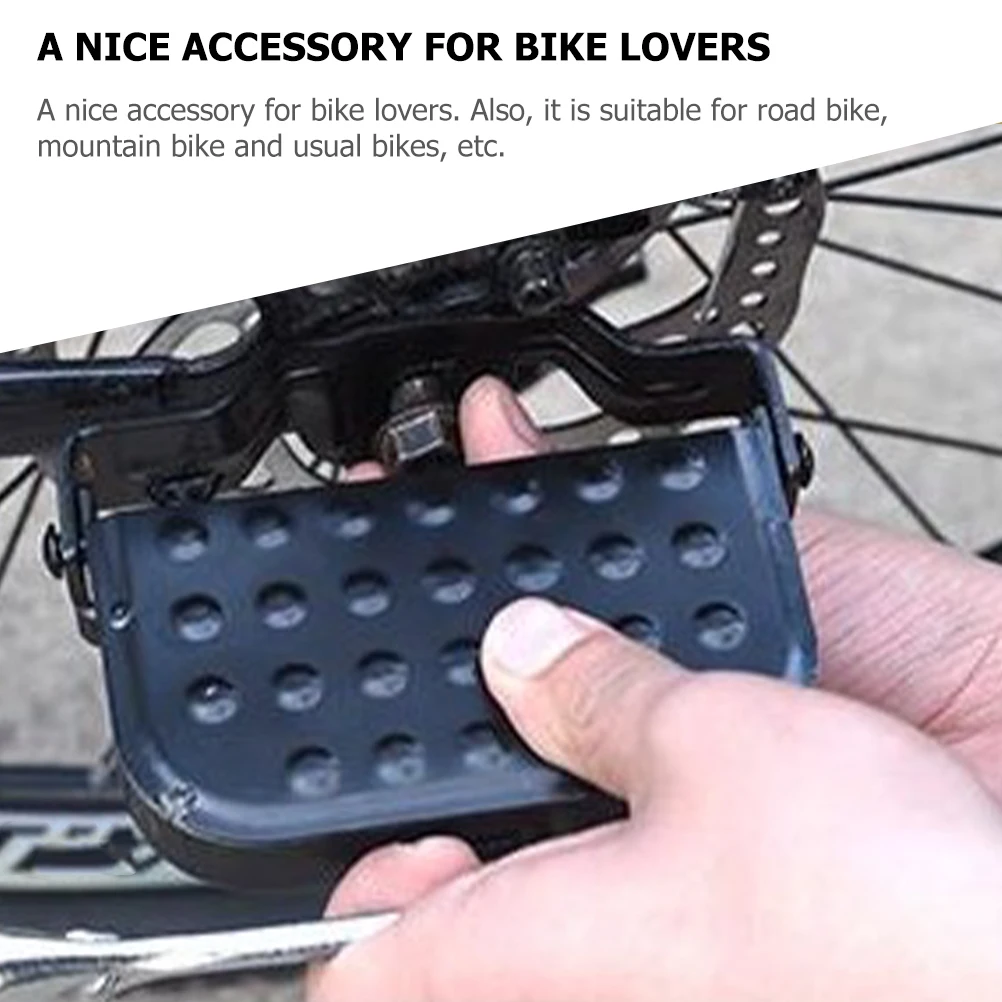 

2pcs Foldable Bike Pedals Manganese Steel Spring Foot Replacement Durable Heavy Duty Cycling Accessories Road