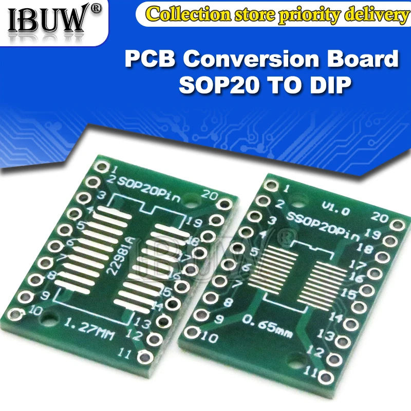 لوحة محول Pcb ، محول smd إلى dip ، soop 8/16/14/20/24/28p ، sot89 ، sot23 ، sot223 إلى dip/moop/tsup ، 10 #5