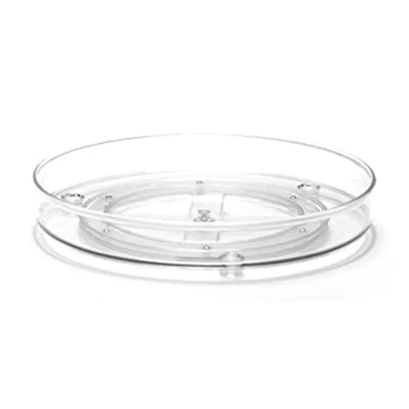 Transparent Plastic PET Turntable Storage Rack Spice Cosmetic Rack PET plastic turntable
