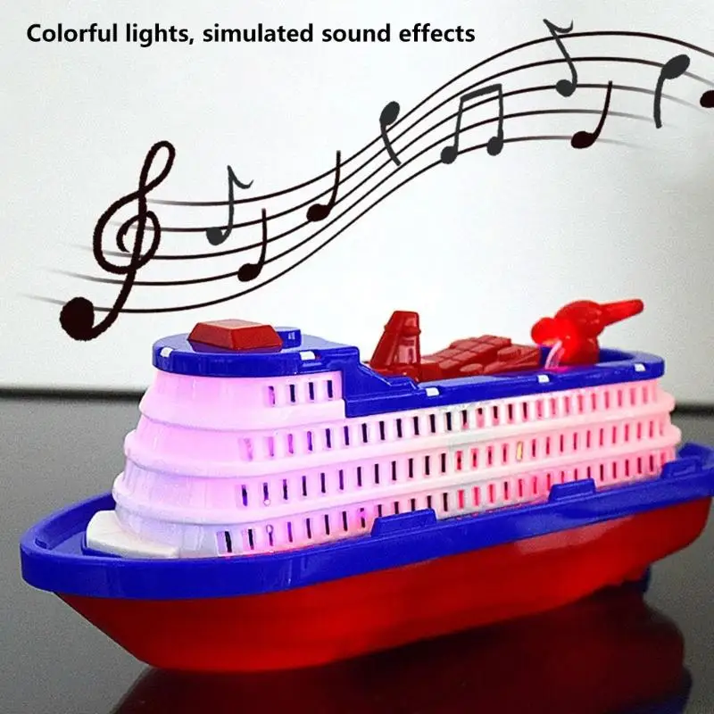 

Splash And Play LED Music Cruise Ship Toy For Children With Sprayer Function Perfect For Pool Parties A2UB