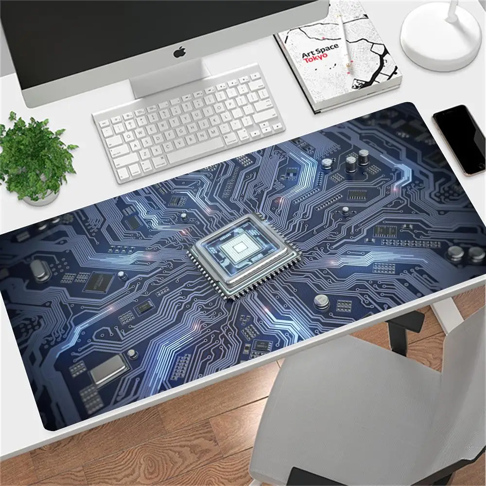 Mouse Pad 900x400 Cute Stuff Desk mats Large Desk rubber Gifts for girls mouse Mat Holiday gifts Technology Chip with lock edge