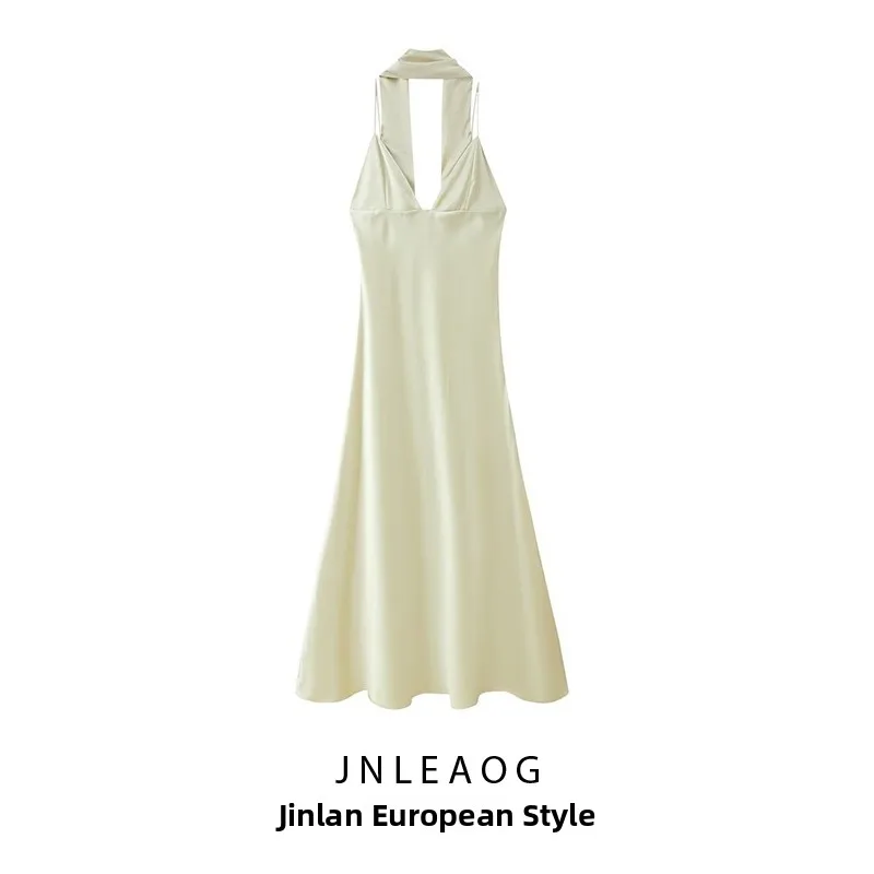 JNLEAOG Jedwabny Satynowy Szal Damski Dr 803333 727 Wiosna Nowa Moda l Talia Francuski Szal Letnia Sukienka Svel