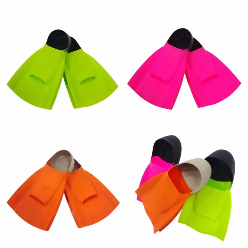1 Pair Silicone Swim Fins Non-slip Wear-resistant Swimming Training Fins Dynamic Design Durable Frog Shoes Diving Accessories