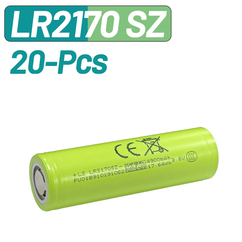 Original LISHEN LR2170SZ 21700 Lithium Battery Cell 4900mAh 3.6V 3C/15A for Power Bank Flashlight Battery