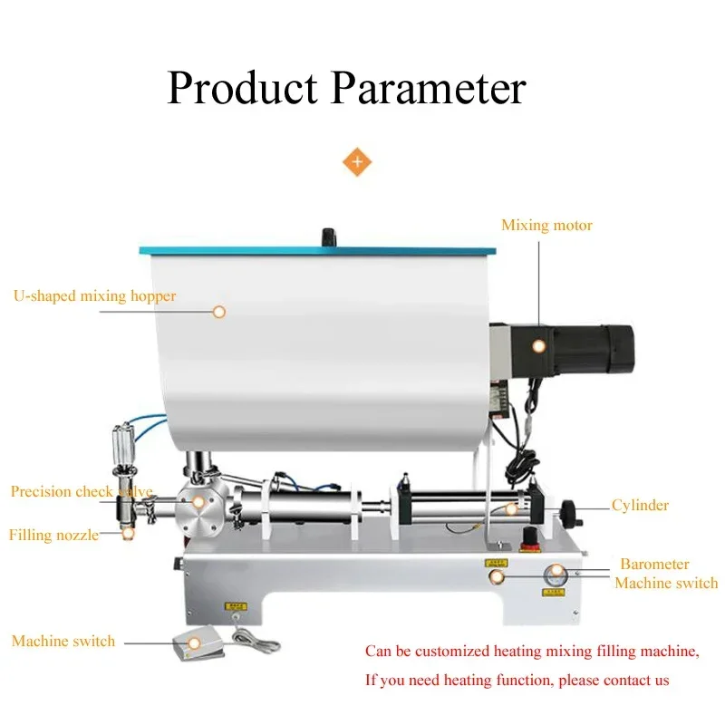 

Pneumatic Filling Machine For Paste Liquid Dual-Use Mixing Quantitative Filling Machine With Mixing Function