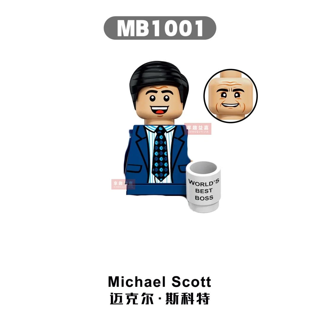 Michael Scott Dwight Schrute Jim Halpert Figuren MOC Bausteine Promi Ziegel Spielzeug Für Kinder Geschenke TV serie