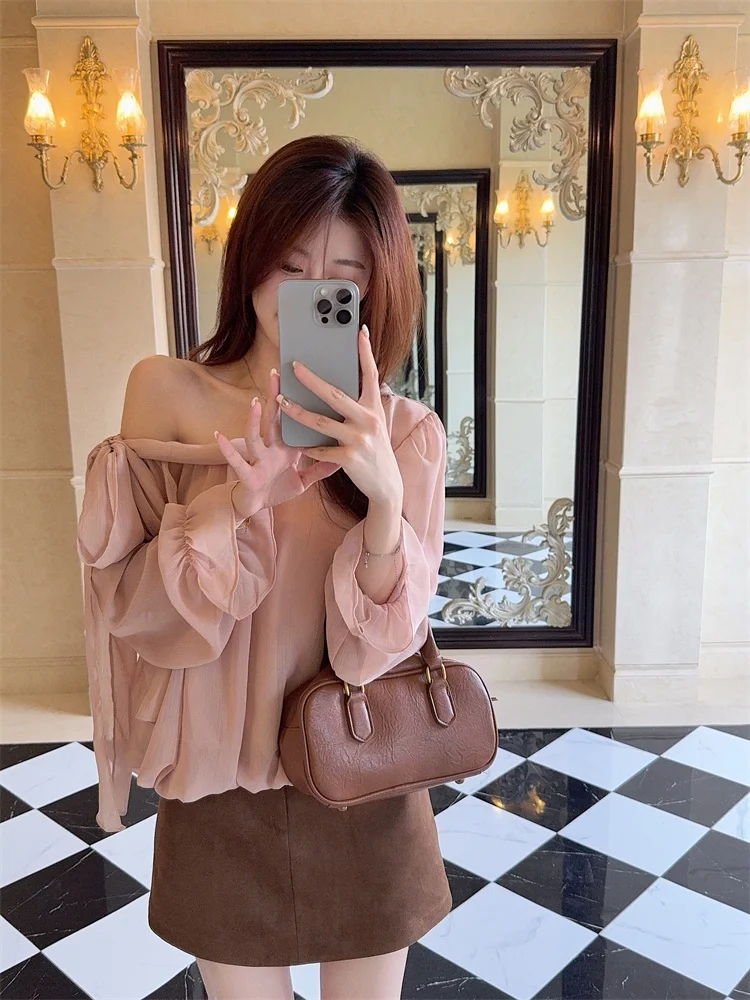 

Французский топ-жилет с открытыми плечами, асимметричным подолом, на бретельках, в стиле «хот-гёрл», длинный, свободный крой, тонкая женская одежда