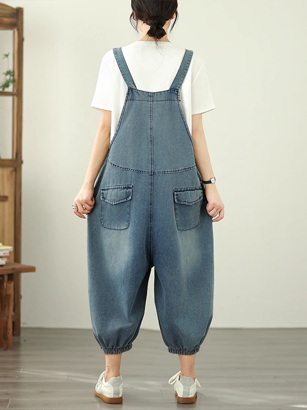 กางเกงยีนส์สตรี2025ฤดูร้อนใหม่หลวมสบายๆFaionอเนกประสงค์Stierเจ็ดกางเกงSlimming Effect