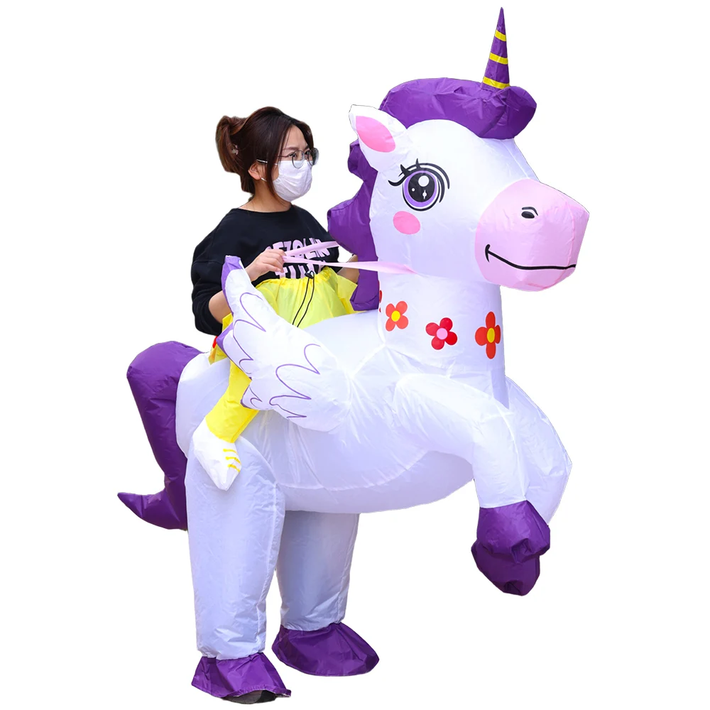 

Purple Dreamy Riding Unicorn Inflatable Set Cute Tianma Anime Character Dress up Costume Adult Performance Party Dress up