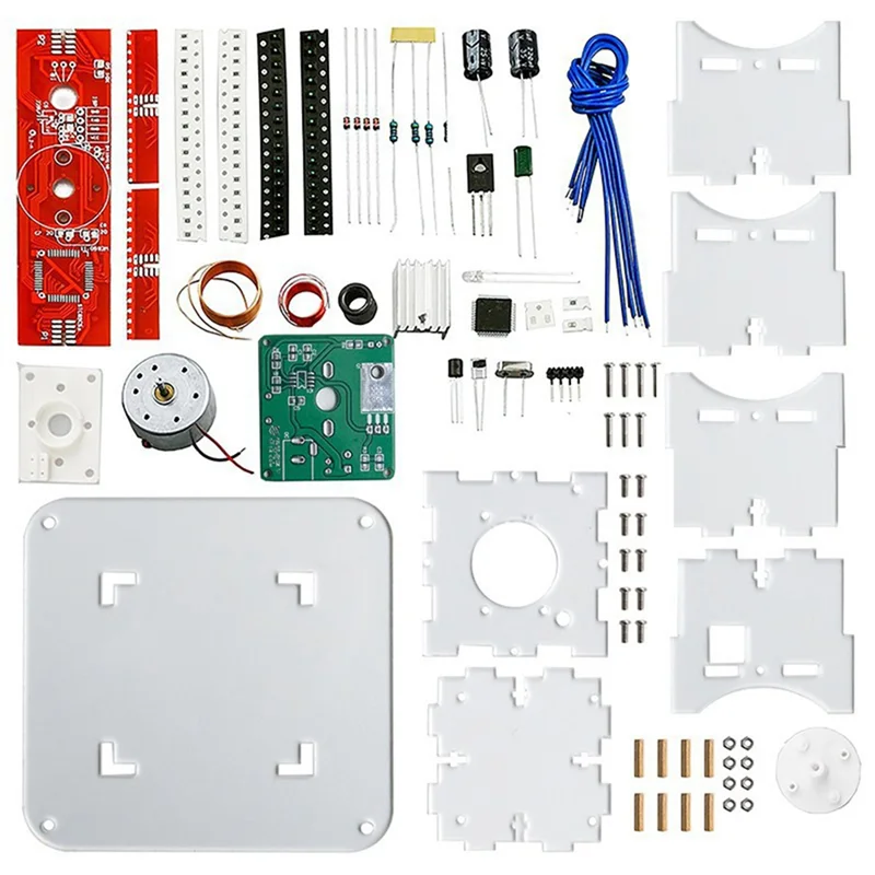 Светодиодный дисплей DIY Kit 51 SCM, двухцветные перекрестные вращающиеся сварочные запасные части для практики пайки, комплект с загрузчиком, простой в использовании