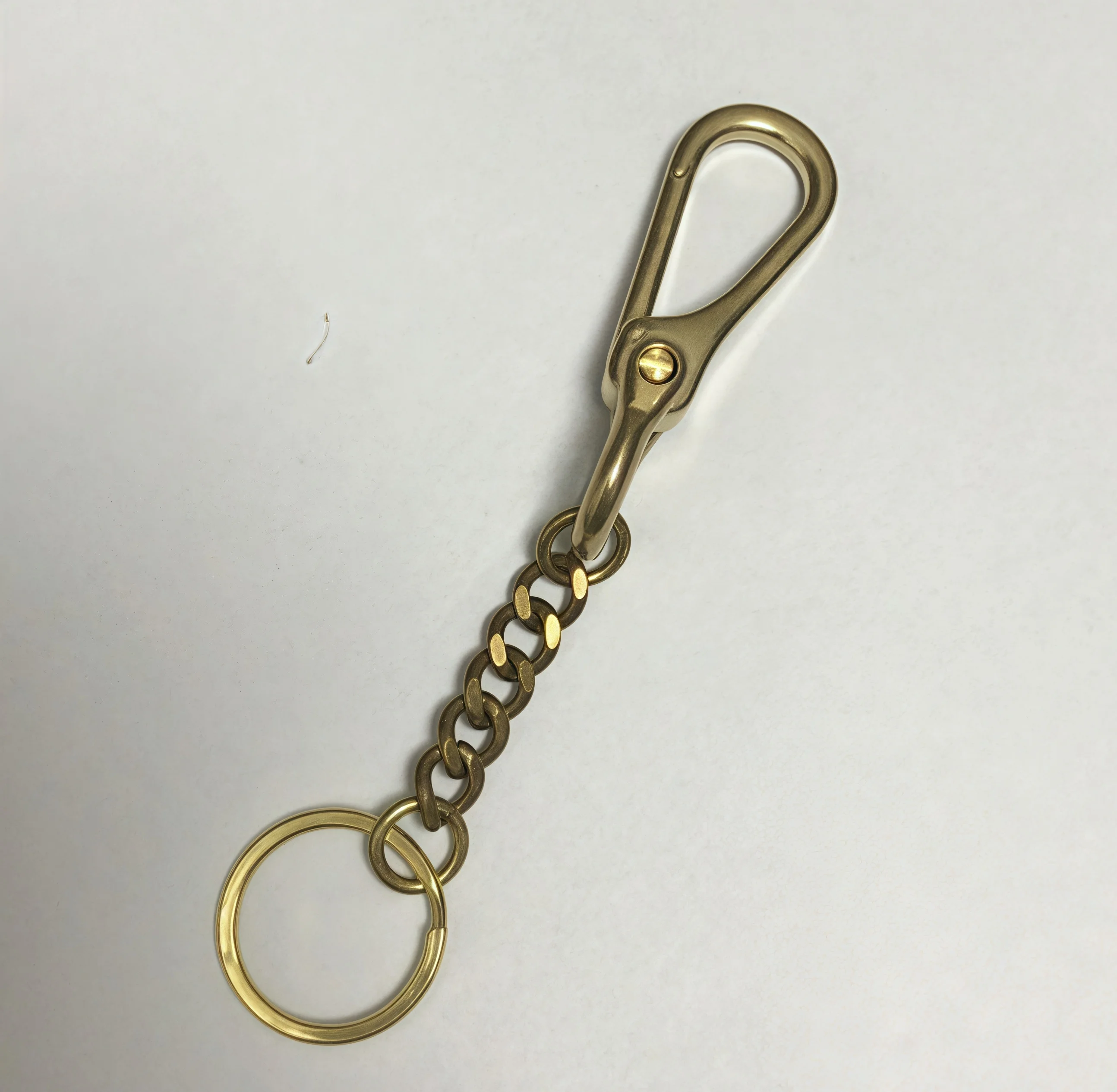 1 Piece Solid Brass Keychain Wallet Chain Snap Hook  Fob Clip Trigger Clasp Buckle Bike Chain Key Chain Key Ring Accessories