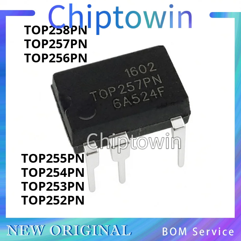 5/50/500 pcs TOP258PN TOP257PN TOP256PN TOP255PN TOP254PN TOP253PN TOP252PN DIP-7 Power IC Original In Stock W7
