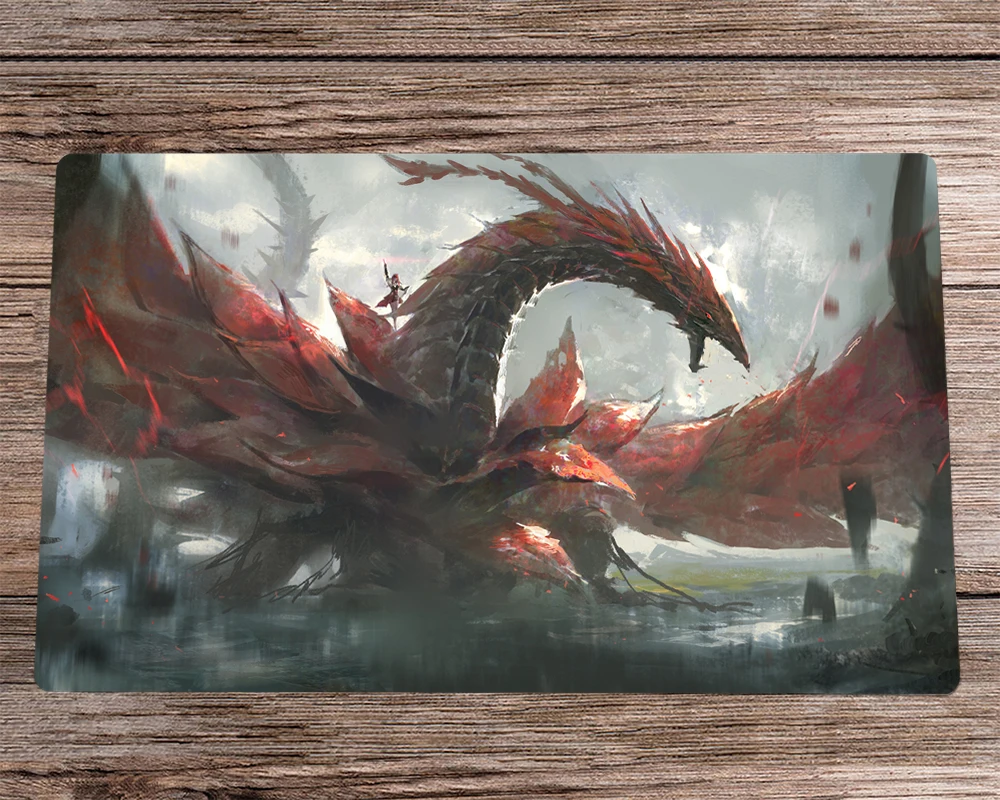 

YuGiOh Playmat Black Rose Dragon CCG TCG Playmat Trading Card Game Mat Board Game Mat & Free Bag Desk Mat Pad Mousepad 60x35cm