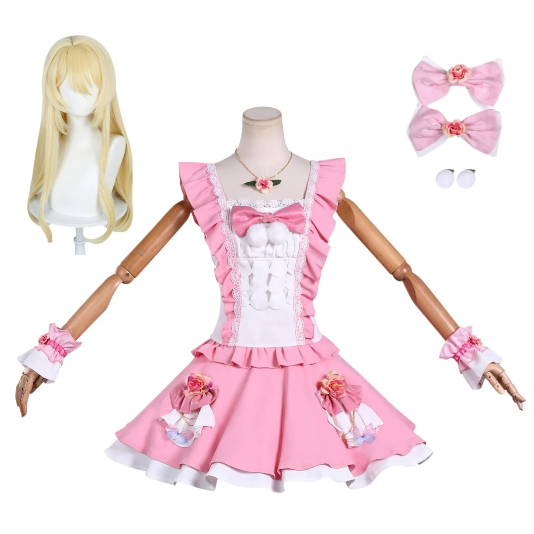 

Aikatsu! Nijino Yume Angel Cosplay Costume Wig Full Set Uniform Outfits
