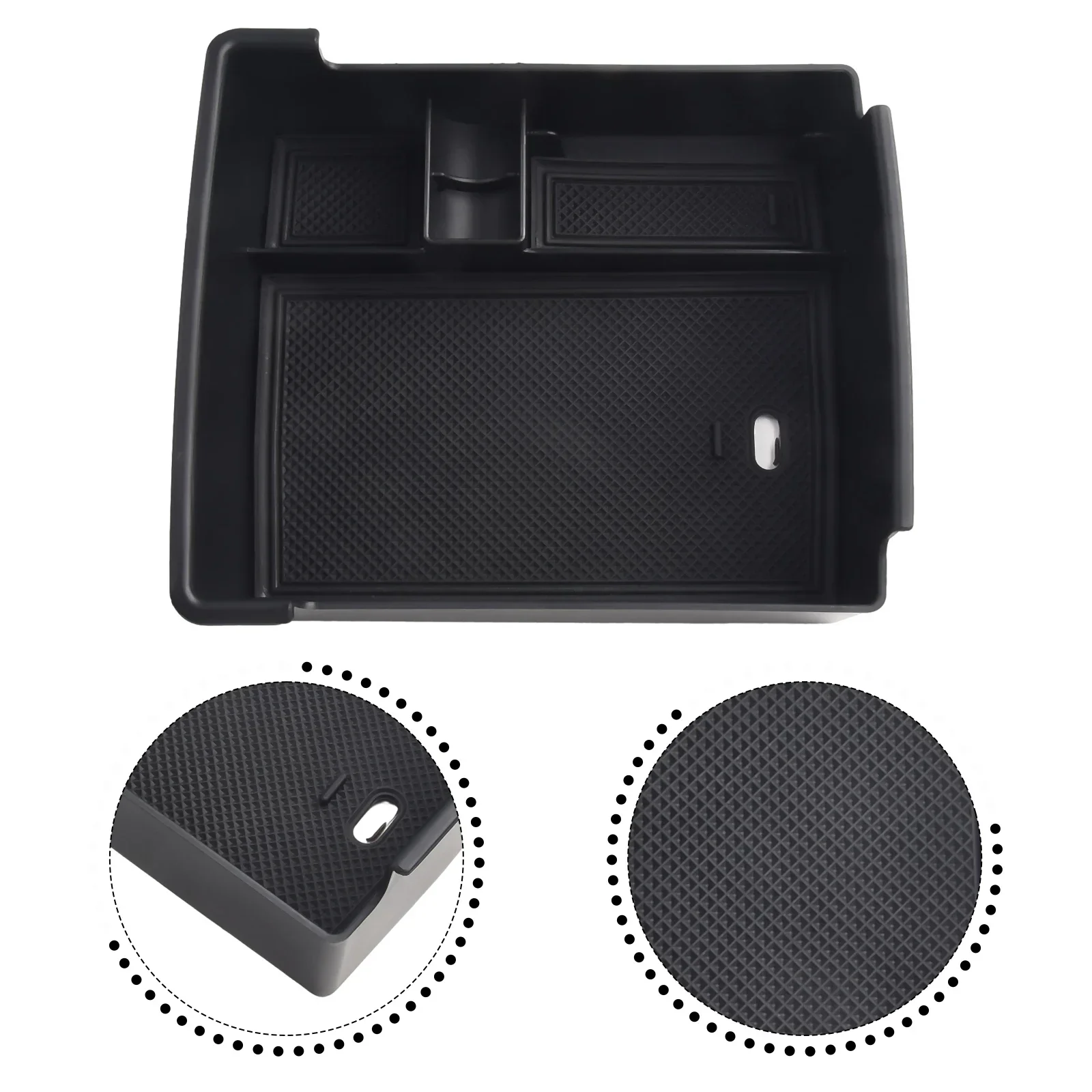 Organizer Tray Storage Box 1 Pc Anti Slip Mats Black Extra Storage Insert Tray For Ford Maverick 2022-2023 New