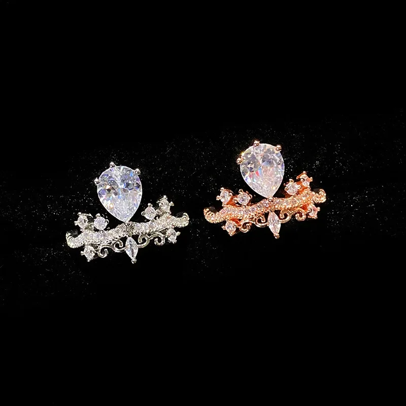 

MDLMoissanite1style Стиль принцессы Микровитовая капля Сверкающее искусственное кольцо с муассанином Нишевое кружево