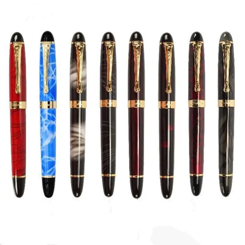 

high quality brand jinhao x450 METAL fountain Pen Blue green golden ink pen Office school supplies Writing Gift