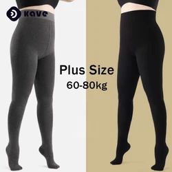 Kave 1 Pair Knitted Stocking Women Plus Size Basic Body Shape Pressure Tights 2024 Autumn Winter 150g Elastic Stocking Pantyhose