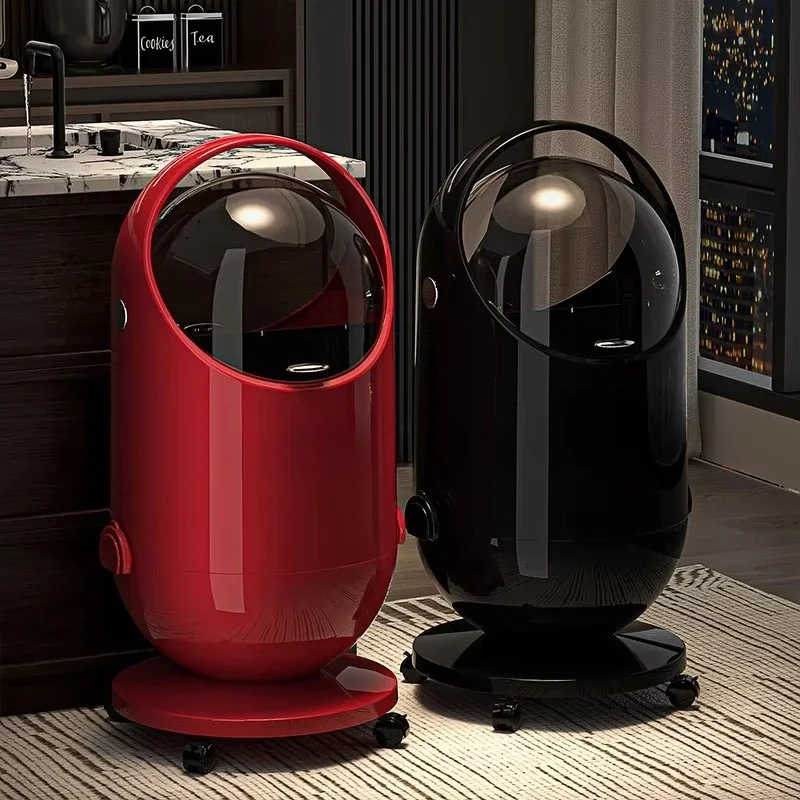 Household high-value spherical trash can with wheels