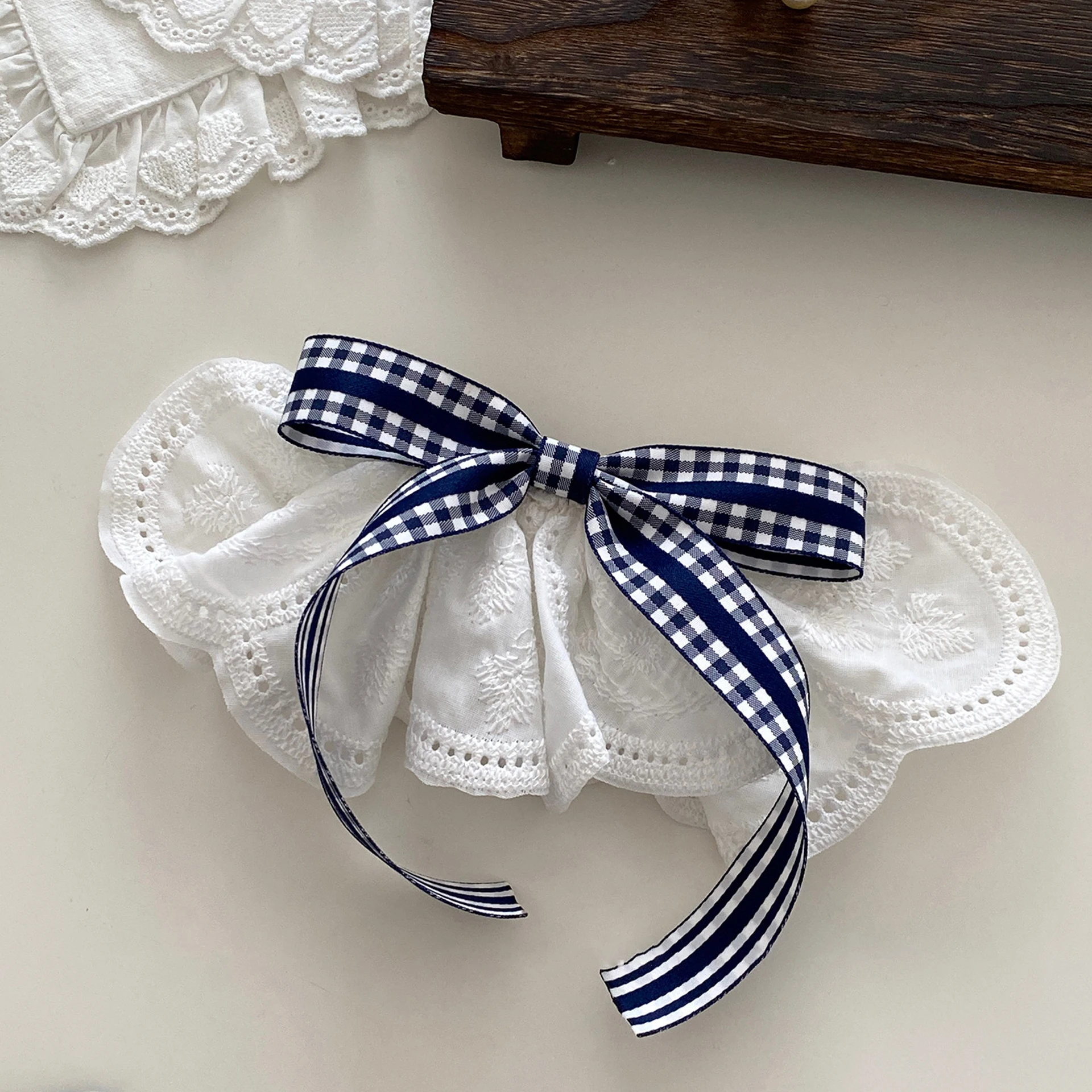 

1pc Korean high-end preppy style bow skirt spring clip, girl's exquisite hairpin temperament clip hair accessories