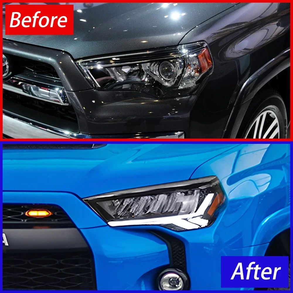 Car Head Lamp For Toyota 4Runner 2014-2021 LED Auto Headlight New Upgrade Angel eyes Design Start Animation Hot Sale Accessories