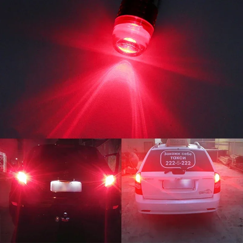 2Pcs Strobe Flashing Light Turn Signals Blink Brake Bulb 1157 5730 LED Moto Car Tail Brake Projector Lamp Bulb Car Accessories - view 2