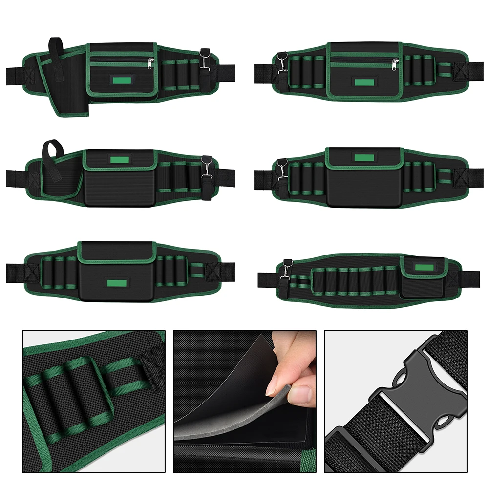 

Electrician Tool Waist Bag Oxford Cloth Toolkit Drill Waist Bag Waterproof Tool Bag Belt Wrench Hammer Screwdriver Tool Pocket