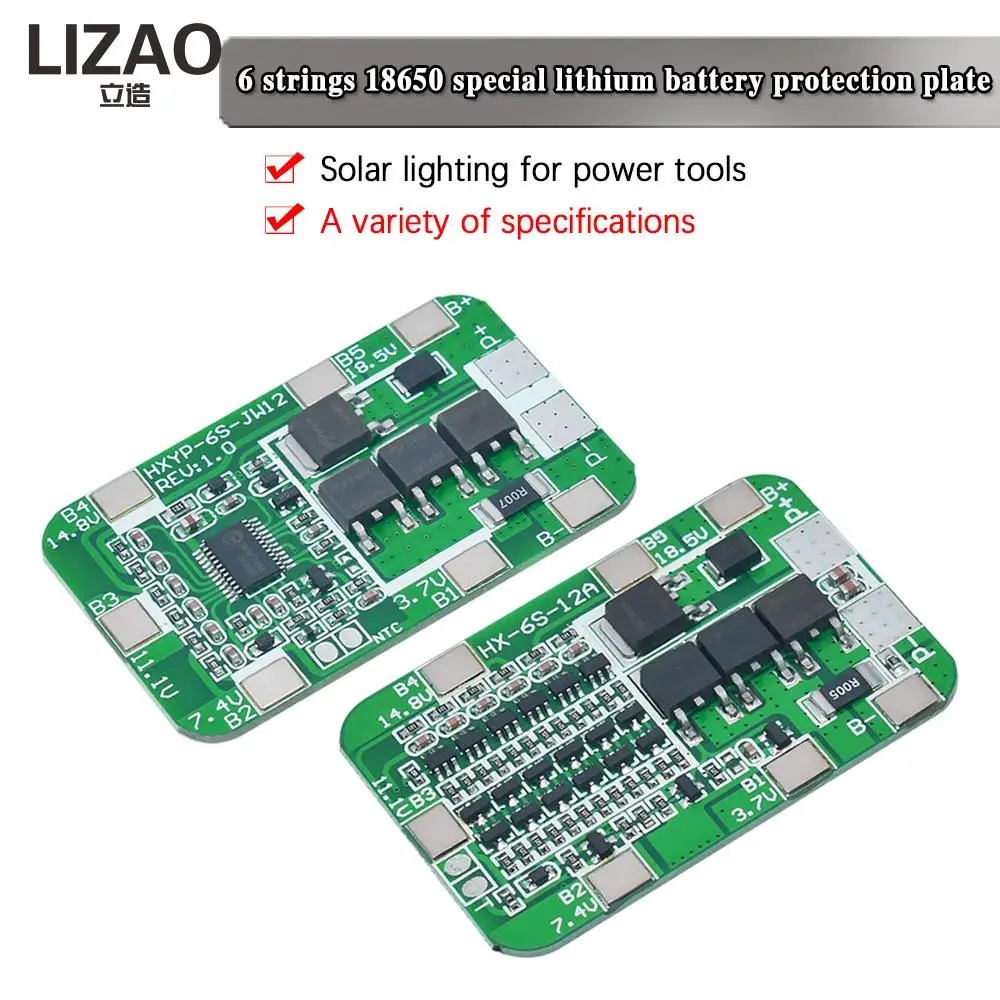 6S 15A/25A 24V 25.2V PCB BMS Protection Board For 6 Pack 18650 Li-ion Lithium Battery Cell Module New Arrival