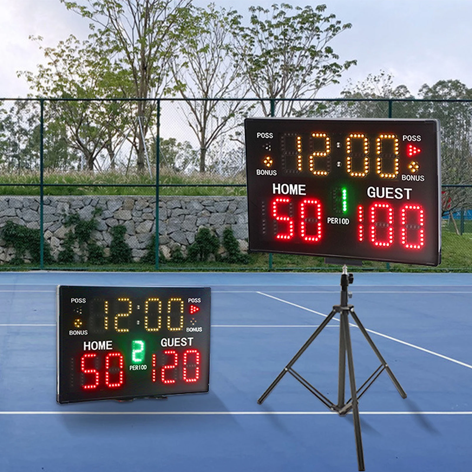 Multifunctional Electronic Digital Scoreboard for Basketball Judo Football Tennis Boxing Stopwatch Time Counting Foul Count