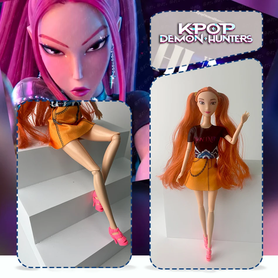 30 سنتيمتر أنيمي جديد KPop شيطان الصيادين muñeca فينيلو juguete رومي ميرا زوي شخصية فينيلو ماسكارا estatuilla ريجالو دي كومبليانوس #4