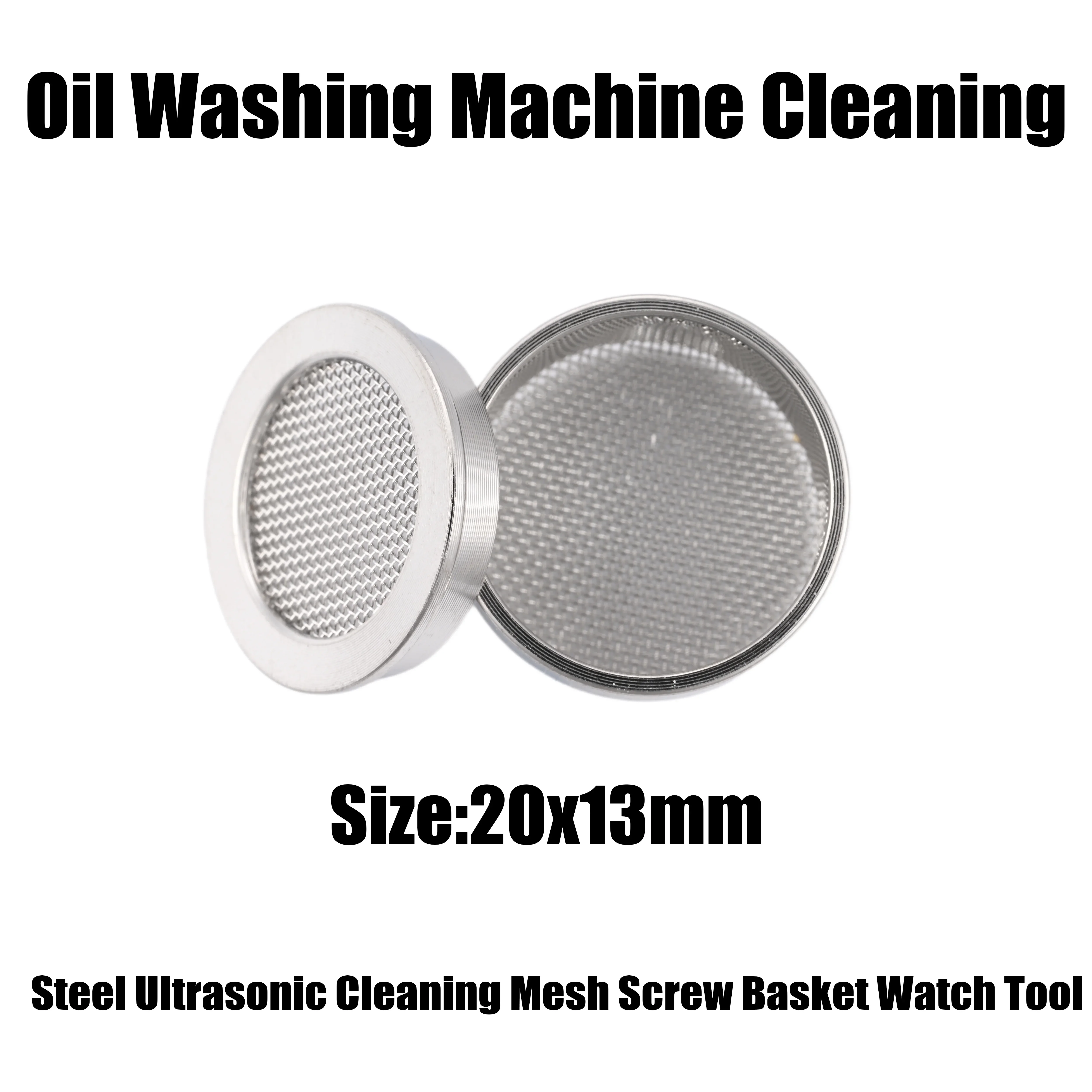 Steel Ultrasonic Cleaning Mesh Screw Basket Watch Tool 20x13mm Movement Parts Oil Washing Machine Cleaning Machine Oil Screen