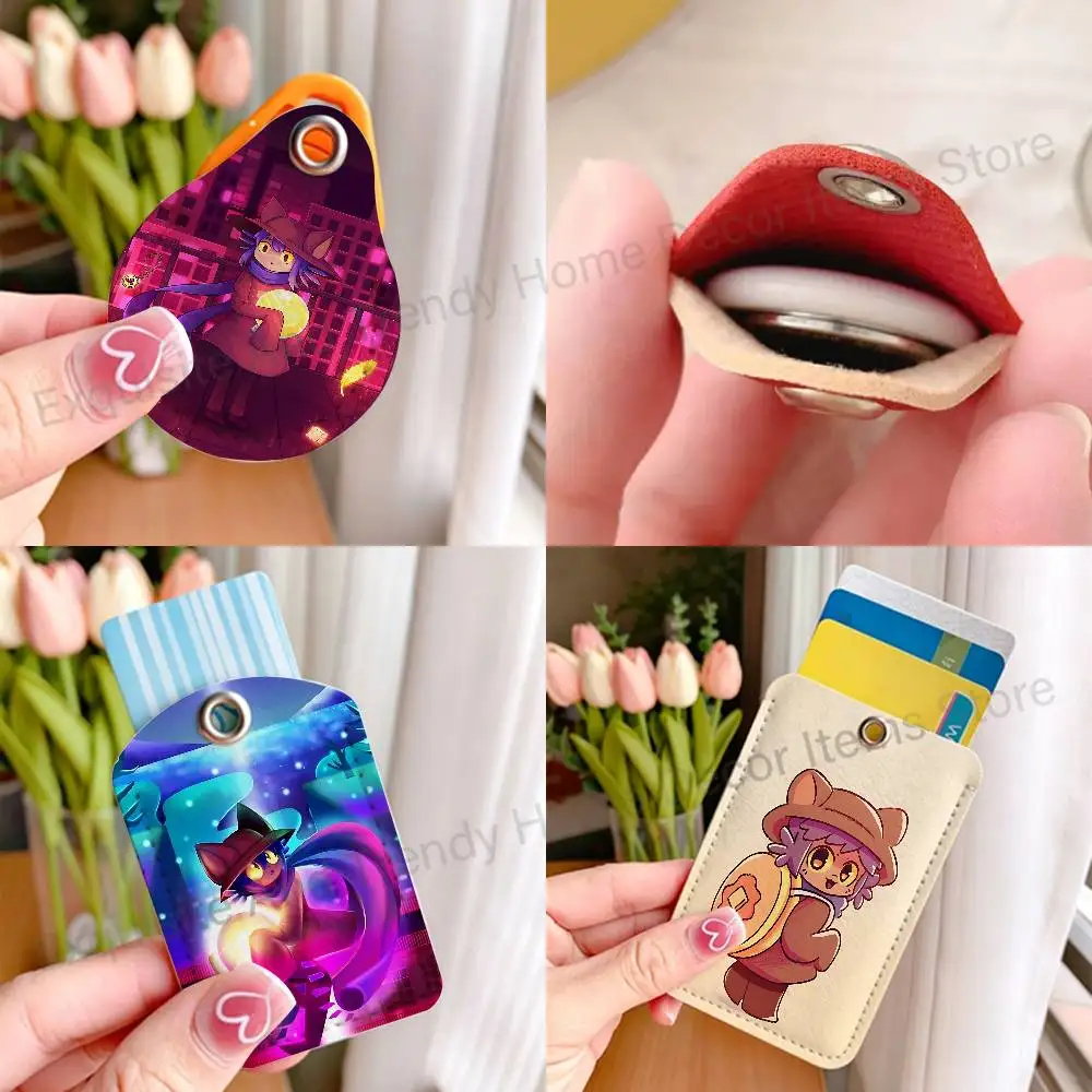 N-Niko Cute O-Oneshot Wholesale PU Leather Card Cover 3 Styles Available Teardrop Long Small Rectangle Keychain