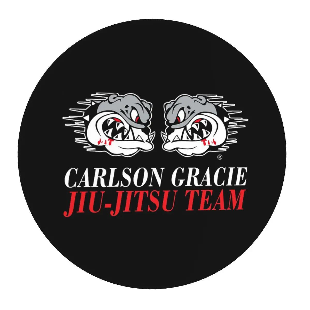 

Круглый коврик для мыши с логотипом команды Carlson Gracie Jiu-Jitsu, коврик для мыши и клавиатуры, коврик для игрового ноутбука, коврик для офисного стола