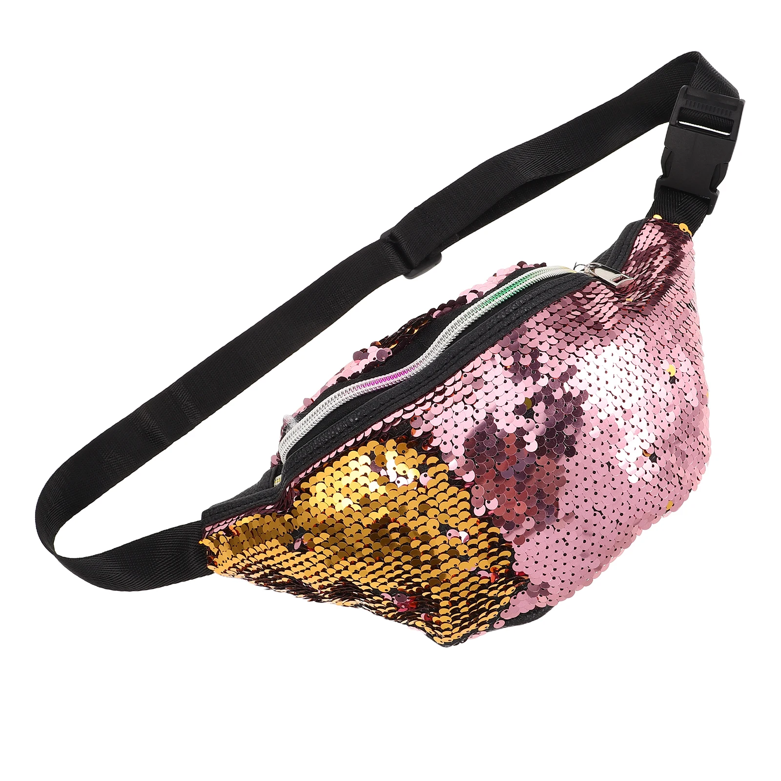 

Glitter Fanny Pack Waist for Women Cute Sequin Purse Adjustable Belt Pouch Sport Travel Bag Shiny Polyester Ladies Belt Bag