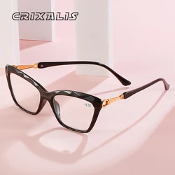 CRIXALIS Fashion Cateye Reading Glasses Women Trend Eyeglasses Frames Female Magnifier Presbyopic Diopter Ladies +1.0 +2.0